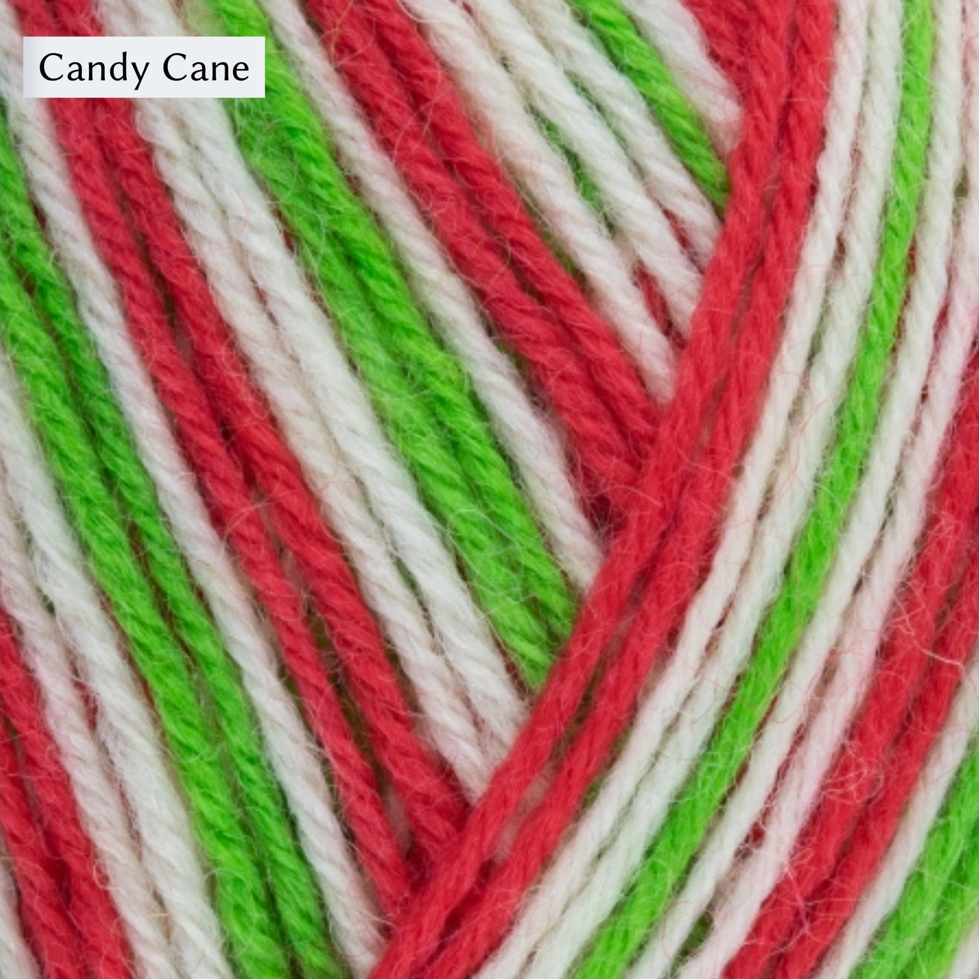 A close-up picture of West Yorkshire Spinners Signature 4ply yarn, fingering weight, in color Candy Cane